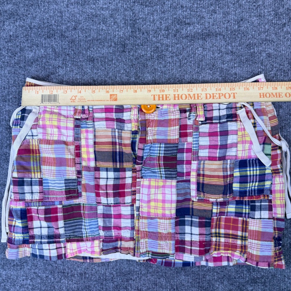 Y2K American Eagle Patchwork Plaid Mini Skirt Mul… - image 8